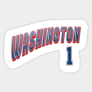 Retro Washington Number 1 Sticker